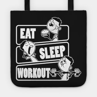 Eat Sleep Workout Repeat - Funny Work Out Gym Gift design Tote