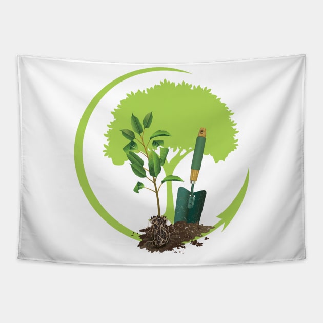 Plant a Tree Tapestry by SWON Design