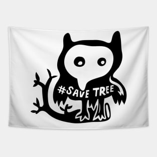 Owl Love Tree Tapestry