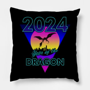 2024 New Year Of The Dragon 80's Inspired New Year Meme Pillow