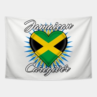 Jamaican Caregiver (white font) Tapestry