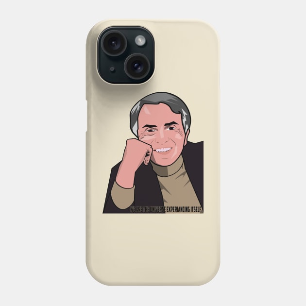 Carl Sagan Cartoon Phone Case by aisforalienpodcast