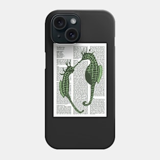 Seahorses green Phone Case