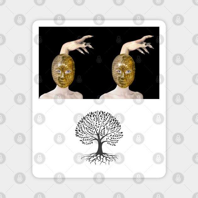 WITCHES' TREE - Halloween Witch Hand | Halloween Witches | Witch Mask | Halloween Costume Magnet by Cosmic Story Designer