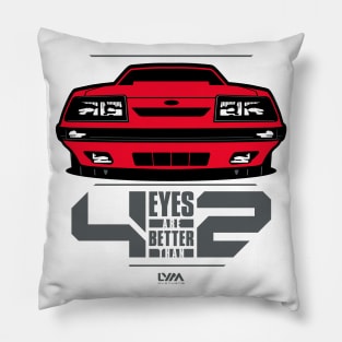 Four Eyes are Better than Two Fox Body Ford Mustang Pillow