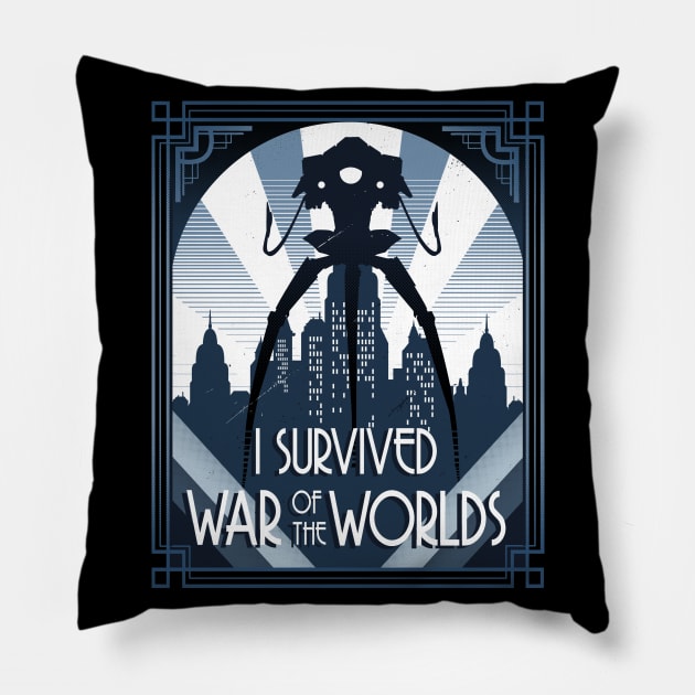 War of the Worlds Pillow by BER