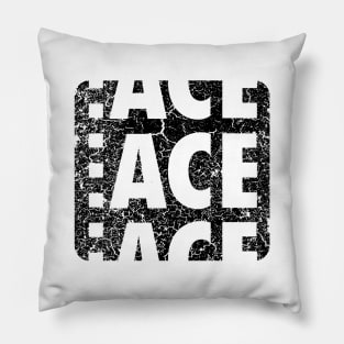 ACE Logo Distressed Black Rounded (Large Print) Pillow