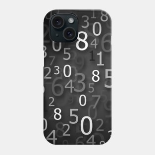 numbers background Phone Case