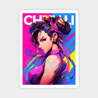 NEO NIGHT - CHUN LI | Street Fighter Gaming Anime Manga Pop Art Culture Artwork | PROUD OTAKU Magnet