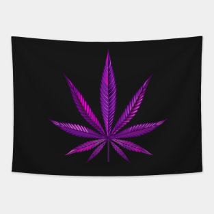 Purple Cannabis Leaf Tapestry