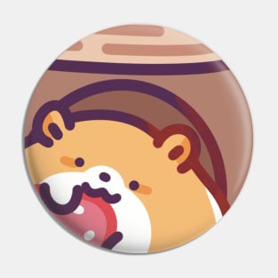 Hamster and Strawberry Pin