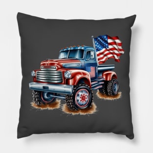 4th Of July Ford Truck Pillow