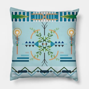 Colorful boho pattern Pillow