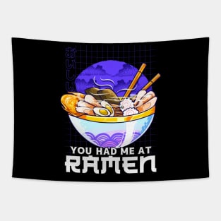 Funny You Had Me At Ramen Anime Kawaii Noodles Pun Tapestry