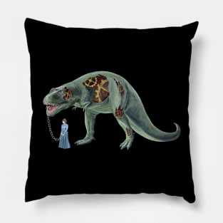 Steampunk T-Rex Pillow