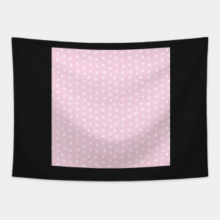 CUTE VALENTINES DAY VINTAGE RETRO WHITE AND PINK DOTS Tapestry