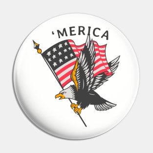 Eagle 'Merica 4th of July Pin