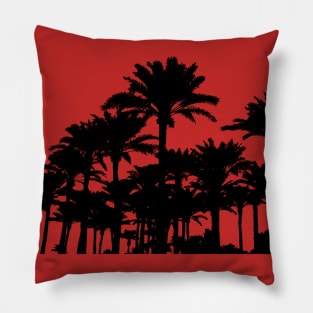 beautiful silhouette of palm trees Pillow