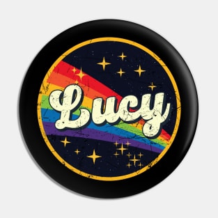 Lucy // Rainbow In Space Vintage Grunge-Style Pin