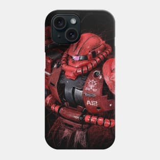 Gundam Zaku II scribble artwork Phone Case