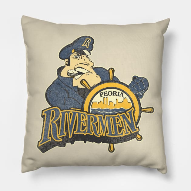 Defunct Rivermen Hockey Team Pillow by Defunctland