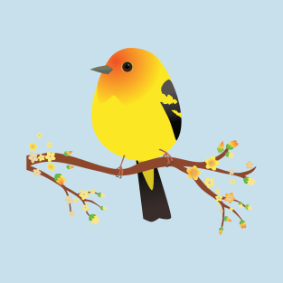 Cute egg shaped Western tanager T-Shirt