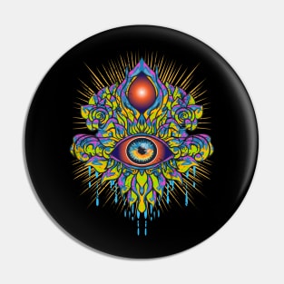 Psychedelic 3rd Eye Trippy Art Pin