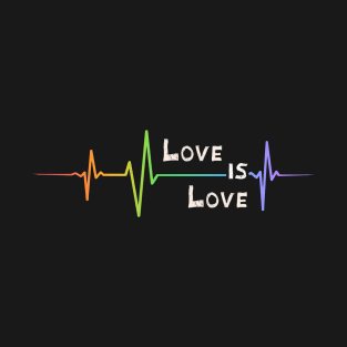 Love Wins Rainbow Heartbeat Pride Shirt, LGBTQ Pride, Gay Shirt, Lesbian Shirt, Gift for Gay Lesbian, Queer Pride Month Shirt T-Shirt