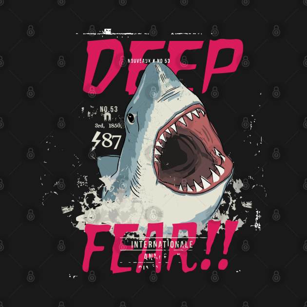 Disover DEEP FEAR SHARK JAWS ATTACK - Shark - T-Shirt