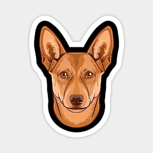 Carolina Dog Face Cute Cartoon Puppy Dog Lover Magnet