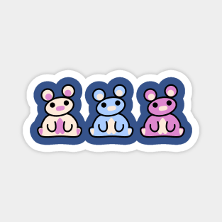 Three Chibis (Sitting) Magnet