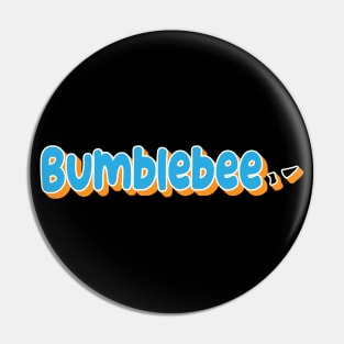 Bumblebee With Sting Blue Graphic Word Pin