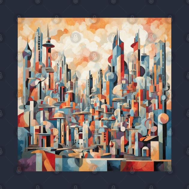 Cubist Cityscape Harmony by Jasmine