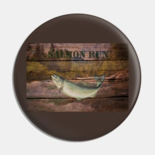 Salmon Run - Fishing Pin