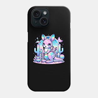 Shimmering Kangaroo Pastel Goth Holographic Cactus Kawaii Phone Case