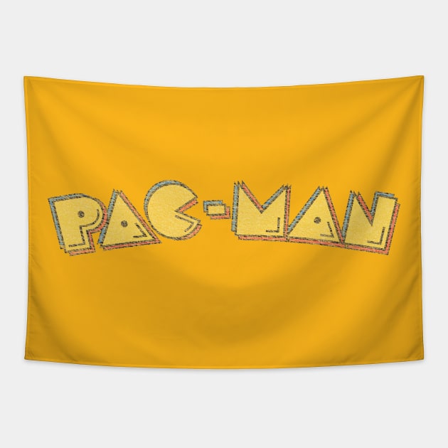 Pac-Man Logo (distressed) Tapestry by GraphicGibbon