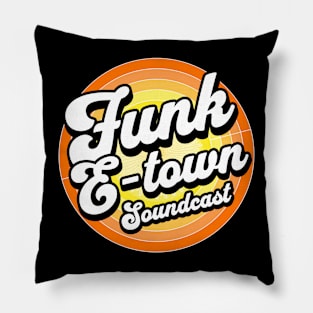 FUNK E-TOWN SOUNDCAST  - Staged Gradient Logo (Orange/Yellow) Pillow