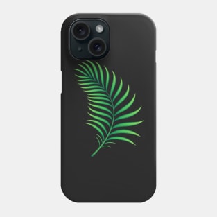 Night tropical pattern. Acid palm leaves Phone Case