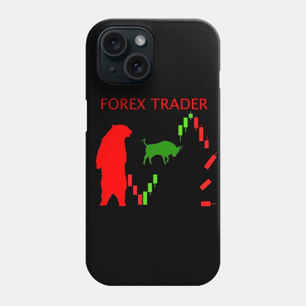 Forex Trader Bear Bull Phone Case by Proway Design