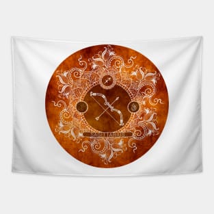 Zodiac - Tangerine - Sagittarius Tapestry