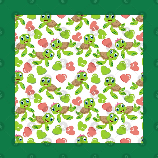 Cute Little Turtles Pattern by PaperDreamPod