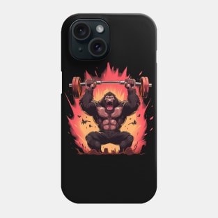 gorilla lifting weight Phone Case