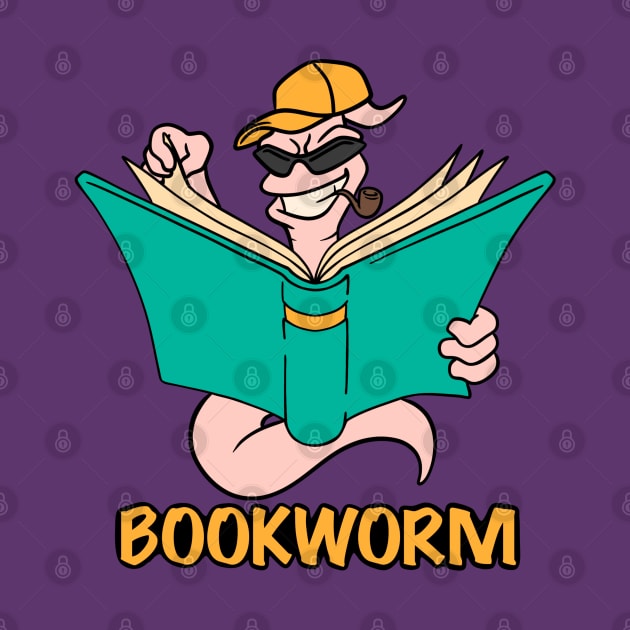 Book Worm GREEN by rocksandcolors