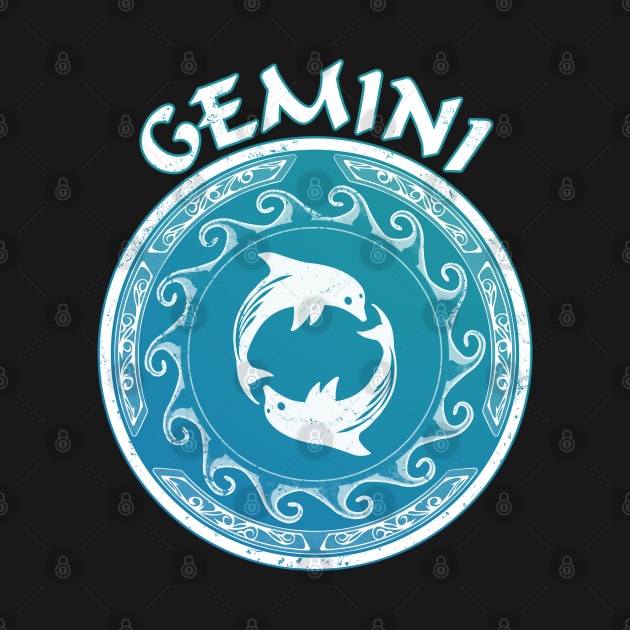 Gemini Dolphins by NicGrayTees