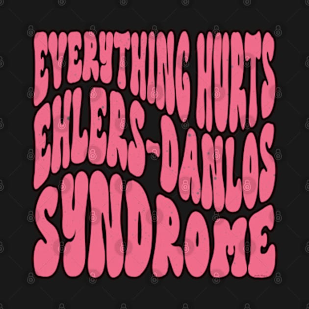 Everything Hurts - Ehlers-Danlos Syndrome Awareness Retro Purple by Jesabee Designs