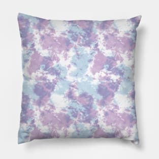 Soft Blue and Purple Tie-Dye Pillow