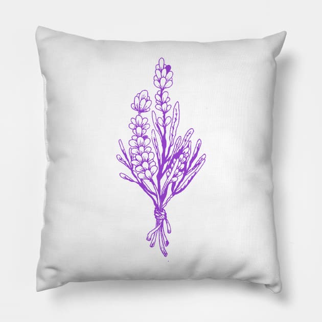 Lavender Branches Pillow by therinanana