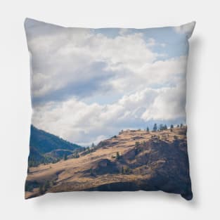 Golden Desert Hills and Blue Sky - Okanagan Valley Pillow