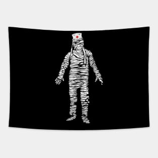 Funny Mummy Zombie Nurse Halloween Tapestry