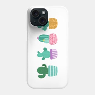 Fab Four: Funky Potted Cactus Set Phone Case